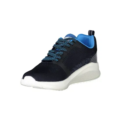 Gas Blue Polyester Men's Sneaker In Blue