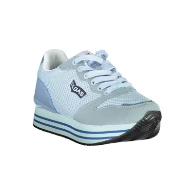 Gas Blue Polyester Sneaker In Blue