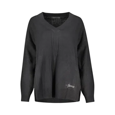 Guess Jeans Black Acrylic Women Sweater In Black