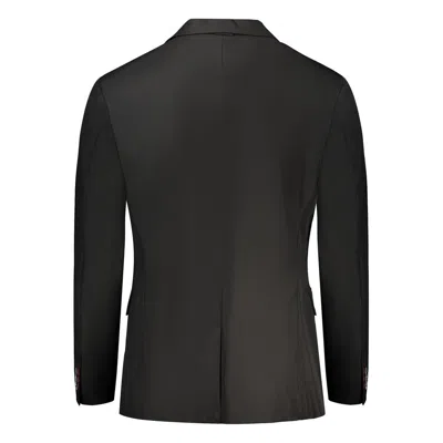 Guess Jeans Black Cotton Jacket In Black