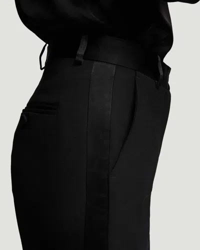 Argent Tuxedo Trouser In Black