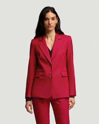 Argent Two Button Blazer In Red