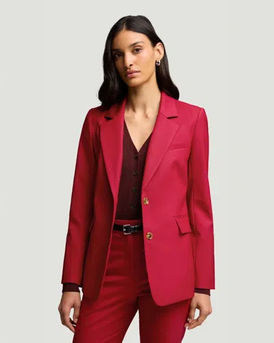 Argent Two Button Blazer In Red
