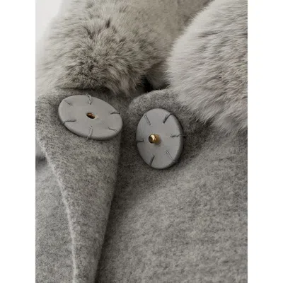 Shop Herno Elegant Gray Wool Jacket For Timeless Women's Style