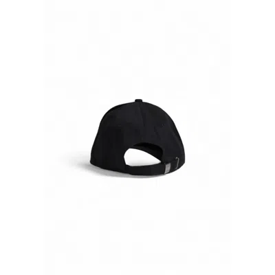 Icon Black Cotton Hats & Men's Cap In Black