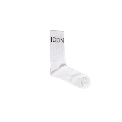 Icon White Cotton Men's Sock In White