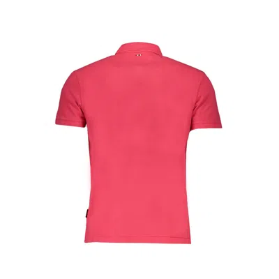 Napapijri Pink Cotton Polo Shirt In Pink