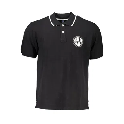 North Sails Black Cotton Polo Shirt In Black