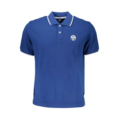 North Sails Blue Cotton Polo Shirt In Blue