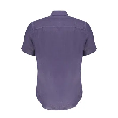 North Sails Blue Linen Shirt In Blue