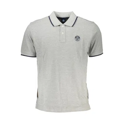 North Sails Gray Cotton Polo Shirt In Gray