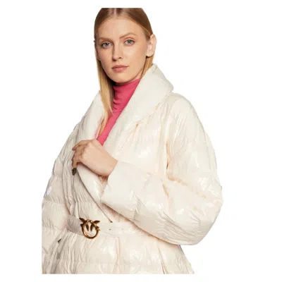 Pinko Nylon Jackets & Women's Coat In Beige