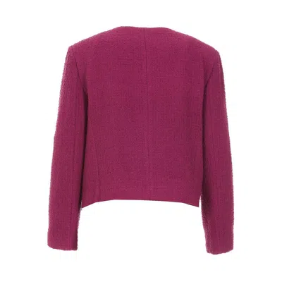 Pinko Fuchsia Cotton Suits & Blazer In Fuchsia