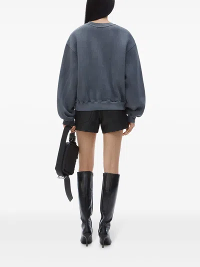 Alexander Wang Puff Logo Sweatshirt In Structured Terry