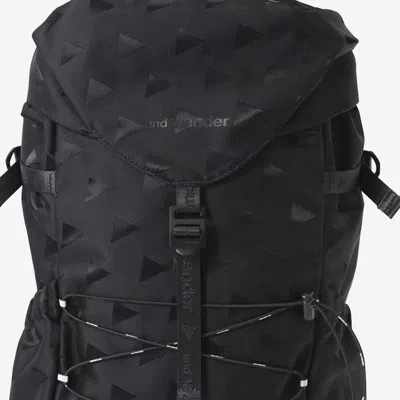 And Wander Nylon Backpack With Logo In Black
