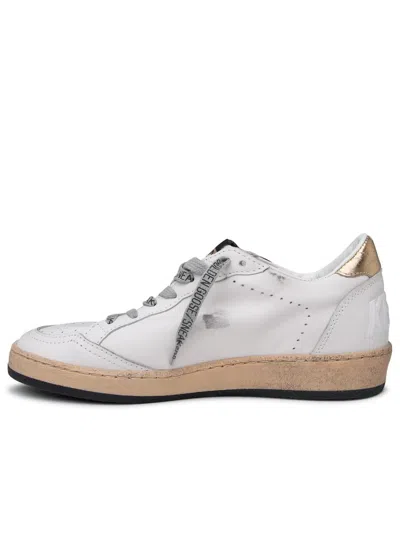 Golden Goose Ball Star Sneakers With Gold Star And Heel Tab