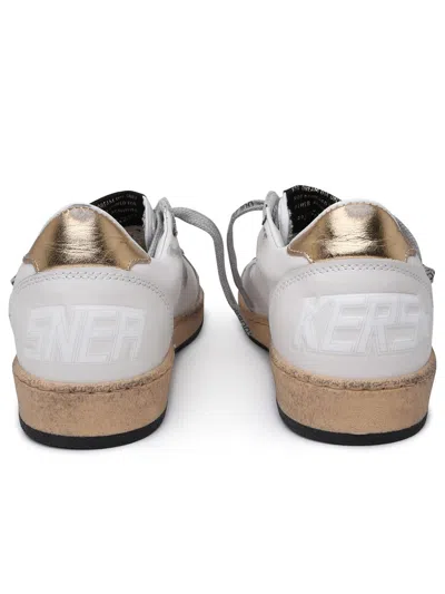 Golden Goose Ball Star Sneakers With Gold Star And Heel Tab
