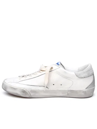 Golden Goose Super Star Leather Upper And Heel Suede Star And Spur In White