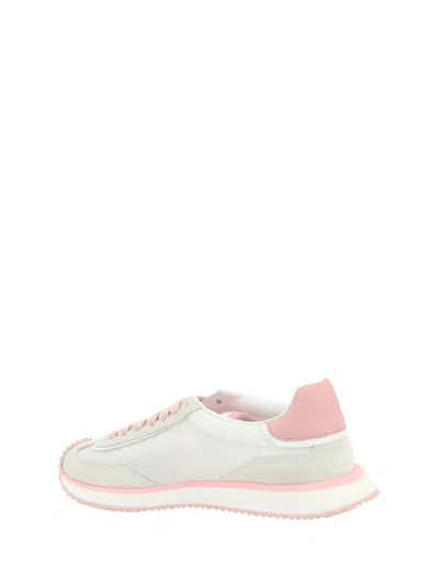 Dolce & Gabbana 'aria' Pink Running Sneakers With Logo Detail In Suede And Tech Fabric Woman In Pink