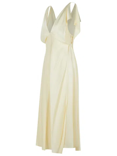 Jil Sander Ivory Viscose Blend Dress Women