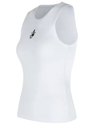 Jw Anderson Crew Neck Ribbed Sleeveless Top Straight Hem
