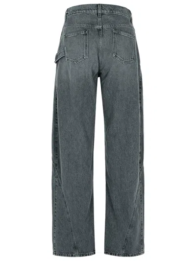 Jw Anderson Signature Logo Twisted Workwear Jeans In Grey