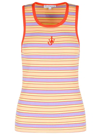 Jw Anderson Multicolor Contrast Trim Striped Tank Top