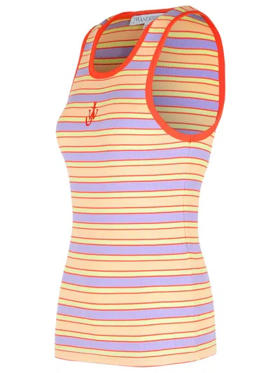 Jw Anderson Multicolor Contrast Trim Striped Tank Top
