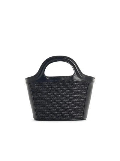 Marni 'tropicalia' Micro Bag In Brown Cotton Blend