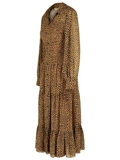Michael Michael Kors 'leopardato' Brown Polyester Dress