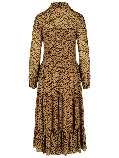 Michael Michael Kors 'leopardato' Brown Polyester Dress