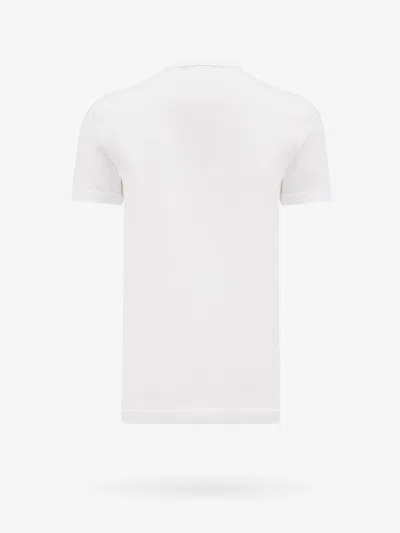Dolce & Gabbana Dolce&gabbana White Crewneck T Shirt With Logo Plaque In White