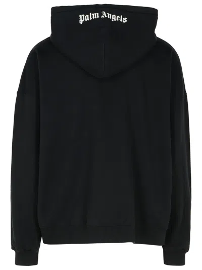 Palm Angels Brand-embroidery Kangaroo-pocket Relaxed-fit Cotton-jersey Hoody