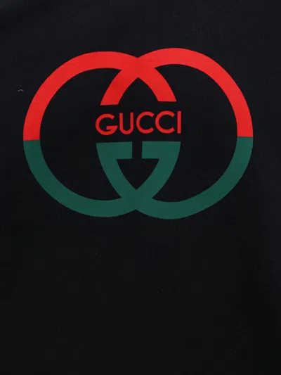 Gucci Interlocking G Hooded Sweatshirt In Black