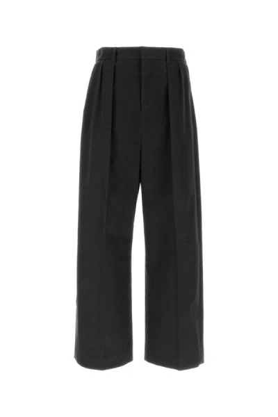 Loewe Stretch Cotton Pant Back Pocket In Gray