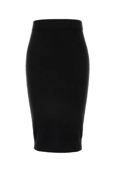 Saint Laurent Stretch Pencil Skirt In Black