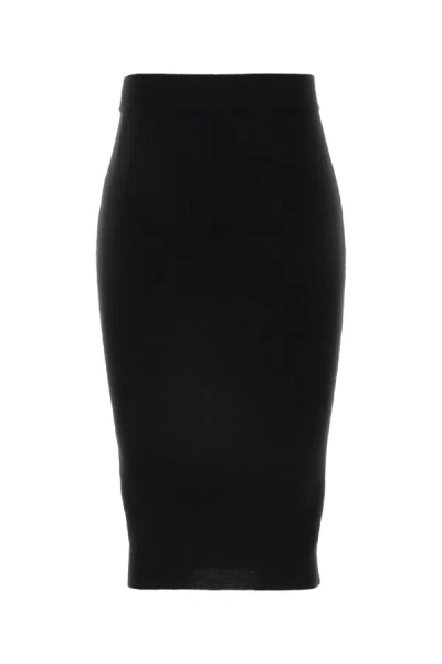 Saint Laurent Stretch Pencil Skirt In Black