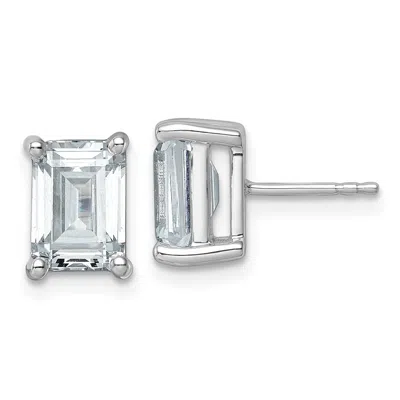 Diamond2deal 14k Gold 5 Ct Emerald Lab Grown Diamond Stud Earrings Vs Clarity, G-h Color In Yellow