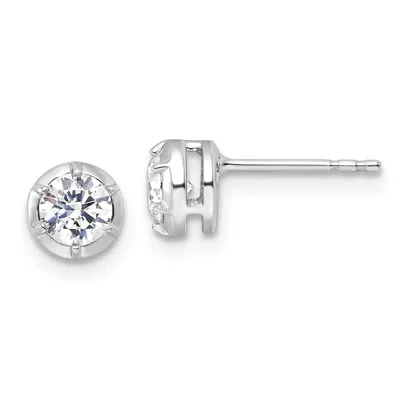 Diamond2deal 14k White Gold 5/8 Ct Lab Grown Diamond Solitaire Stud Earrings Vs Clarity, D-e Color In White