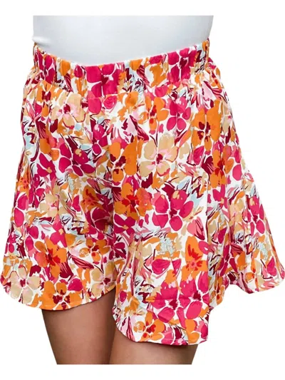 Kori Floral Printed Skirt In Orange In Orange