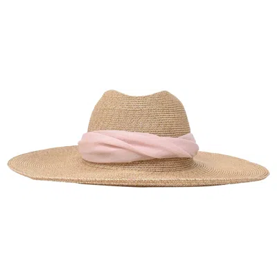 Eugenia Kim Cassidy Georgette-trimmed Woven Sun Hat In Beige Paper In Beige