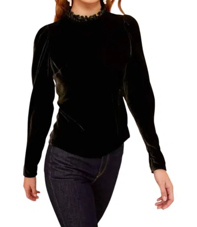 Ulla Johnson Marlene Blouse In Noir In Black