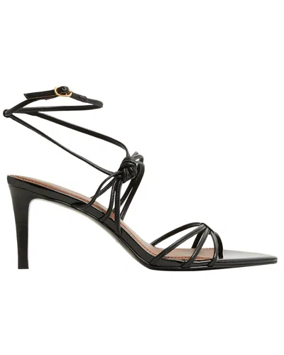 Reiss Georgina Leather Strappy Heel In Black