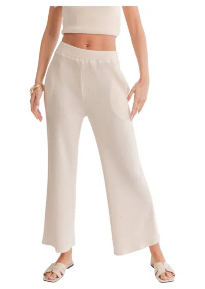 Sage The Label Easily Knit Culottes In Ivory In Multi