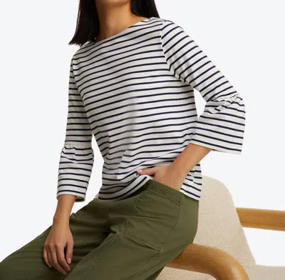 Draper James Corey Bell Sleeve Top In Nautical Stripe In Multi