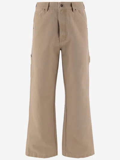 We11 Done Multi-pocket Logo Trousers In Brown