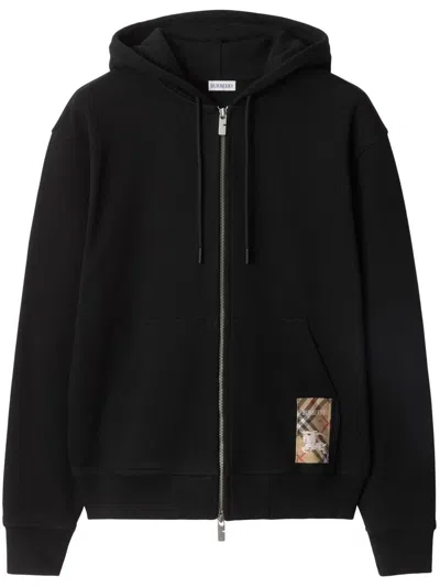 Shop Burberry Jwear Full Zip Clothing In Black