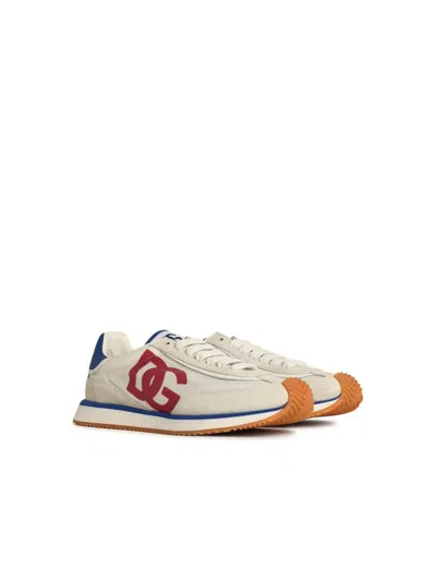 Dolce & Gabbana Cushion Low-top Sneakers Featuring Contrasting Elements In White