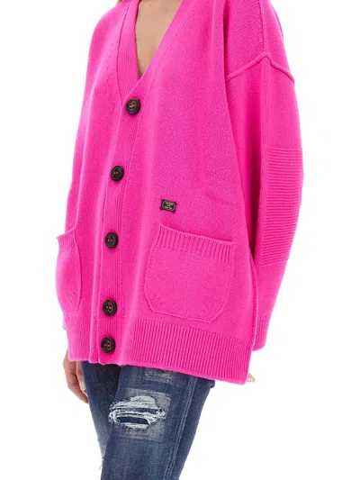 Dsquared2 Wool Cardigan In Purple