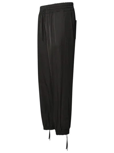 Jil Sander Drawstring-waist Tapered Trousers In Black